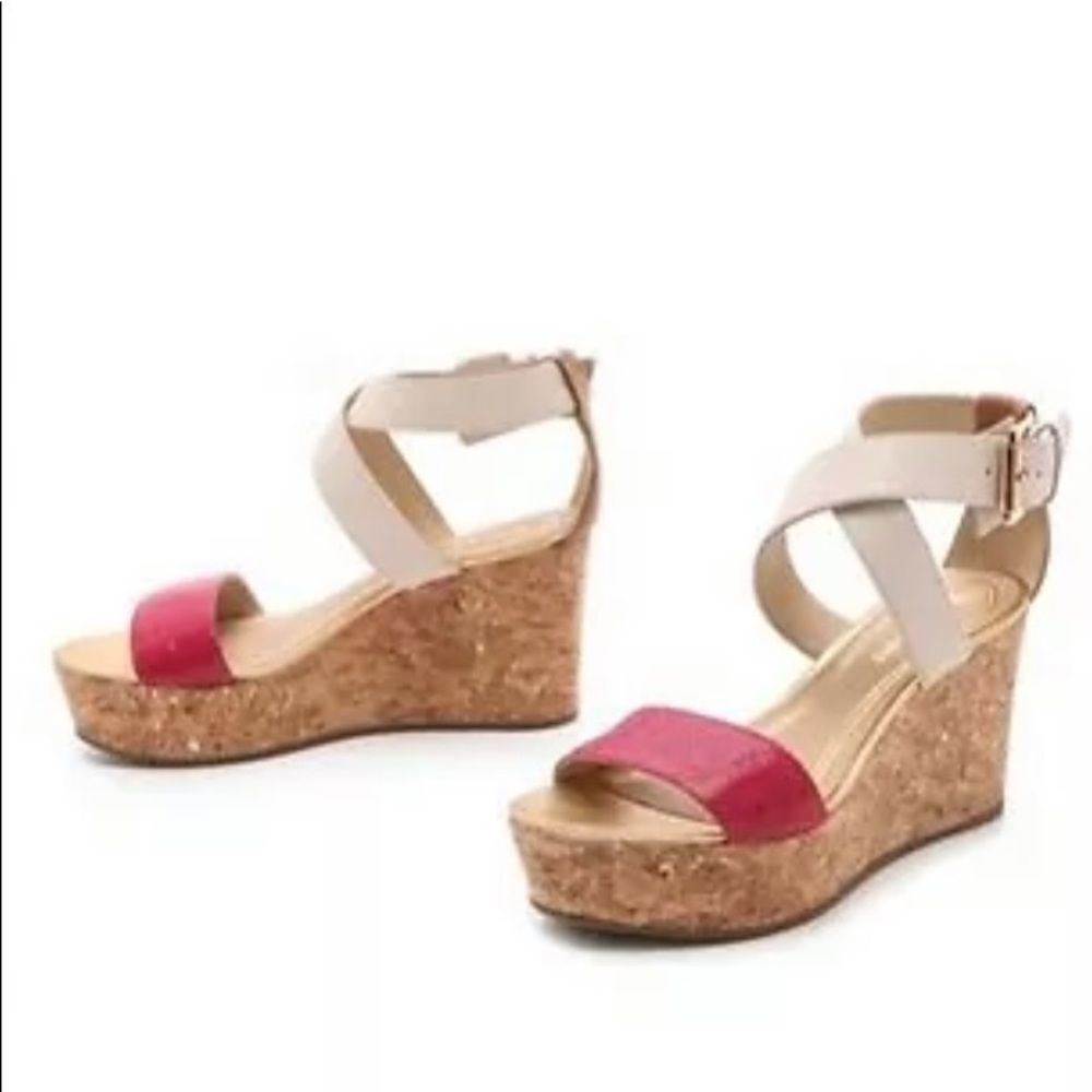Juicy Couture Cork Wedges Pink Sz 9.5 New 90’ Y2K‎ - Picture 3 of 5